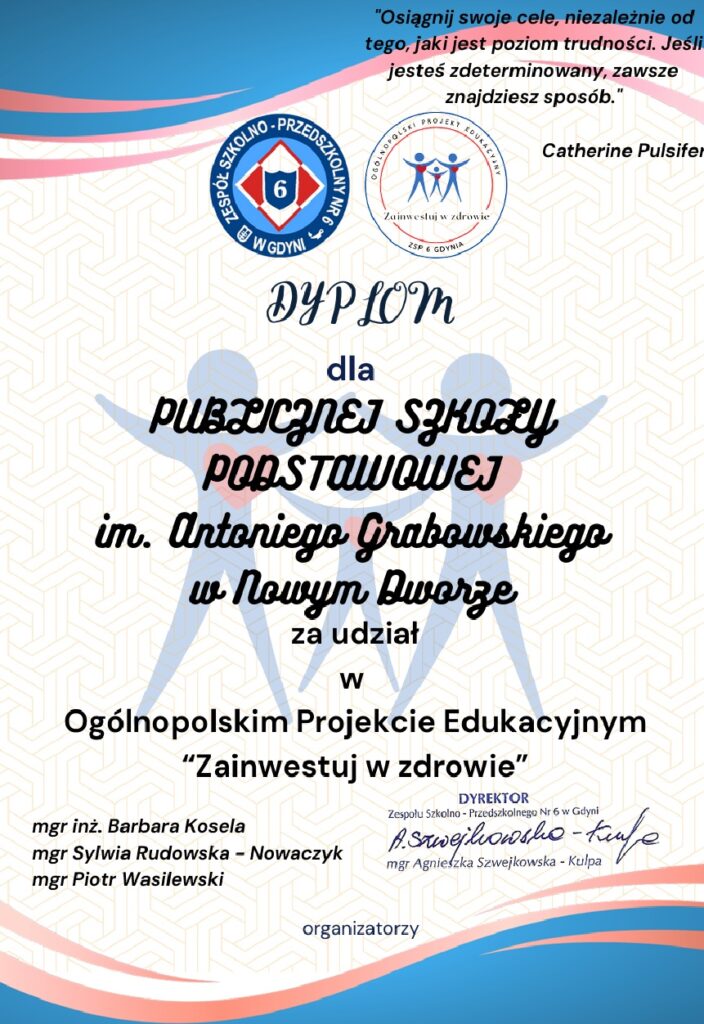 Ogólnopolski projekt edukacyjny „Zainwestuj w zdrowie”