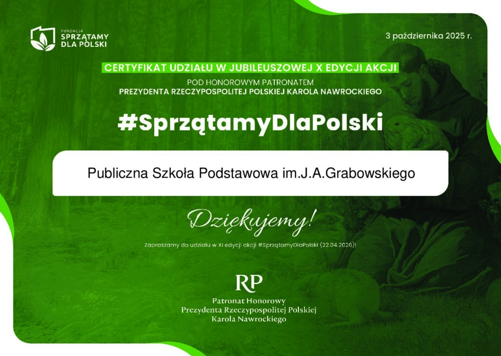 Akcja ,,Sprzątamy dla Polski 2025″
